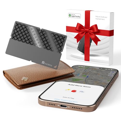 BFADEHA 2025 [Apple MFi Certified] (iOS Only) Bluetooth Tracker Smart Card for Apple Find My iPhone Wallet GPS Tracker, 5-10 Years Staying Power, Keys Finder and Item Locator for Keys, Bags, Passport
