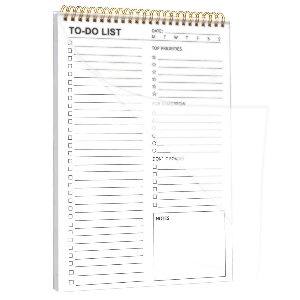 To Do List Notepad, To Do List Notebook for Work with 52 Sheet Undated Daily Planner Perfect for Enhanced Productivity and Goal Achievement