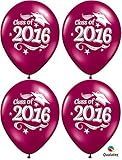 Class of 2016 Burgundy Latex Balloon 12 Pack