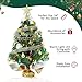 Small Mini Christmas Tree with 50 LED Lights 24 Inch /2FT Tabletop Prelit Artificial Christmas Tree Decorated Gift Boxes and Hanging Ornaments for DIY Christmas Decoration（Battery Powered）