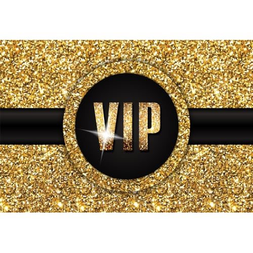 7x5ft VIP Photography Backdrop Gold and Silver VIP Backdrop for