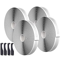 Oleitodh Black Butyl Sealant Tape 1/2" x 80 Butyl Rubber Sealant, 4 Rolls Multi-Purpose Butyl Rope, and Putty Tape for RV Repair, Window, Boat Sealing, Glass and EDPM Rubber Roof Patching