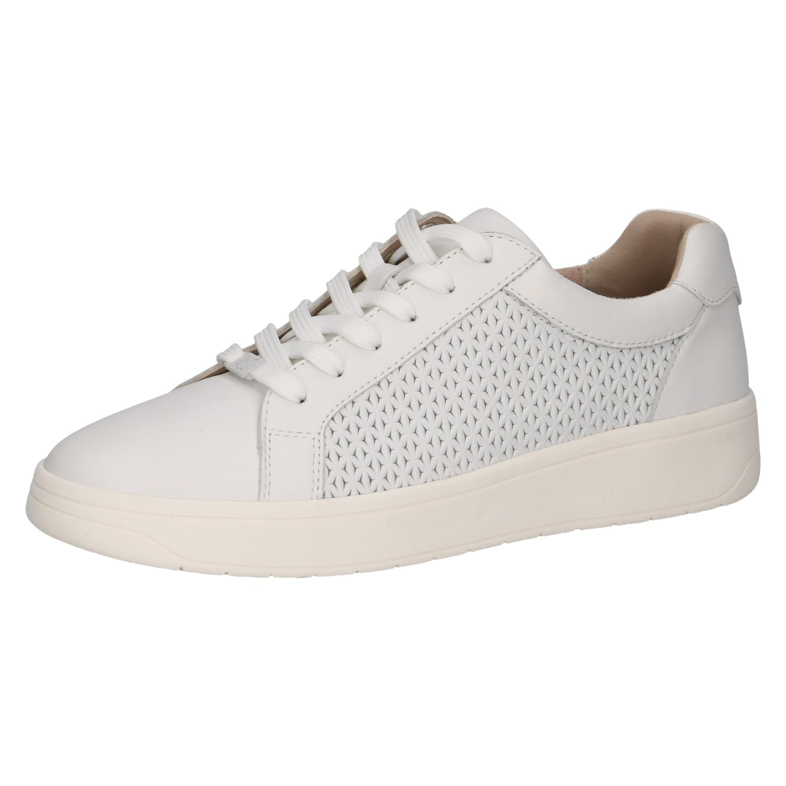 Caprice Women's White Nappa Sneakers For