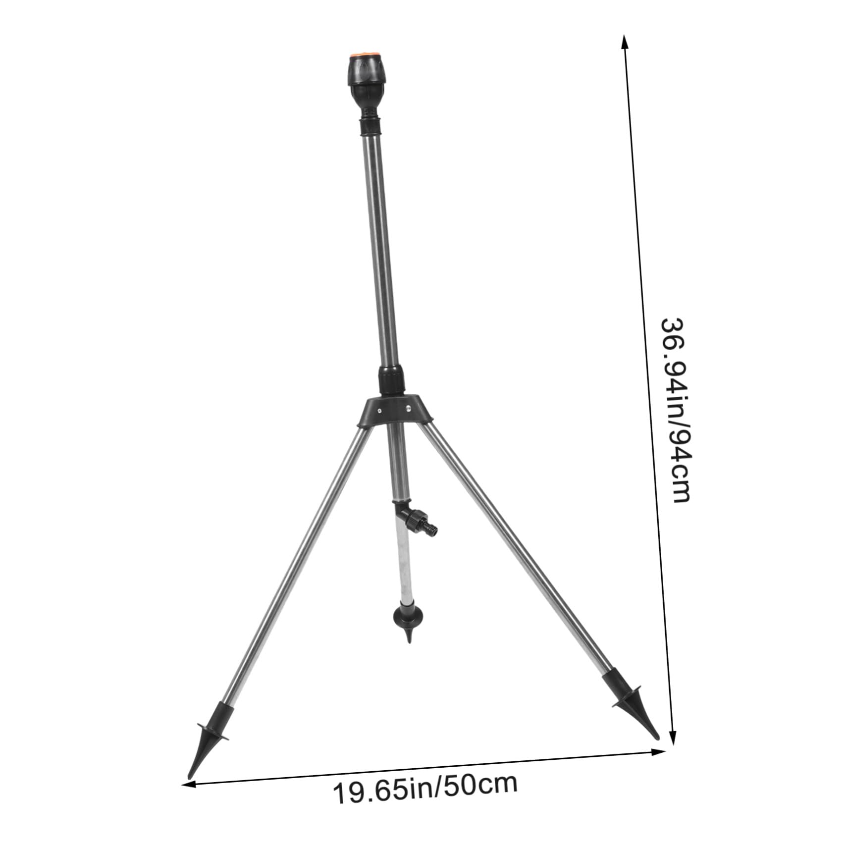 Yardwe Arroseur Rotatif Facile à Utiliser Trépied en Alliage D'aluminium à 360 Degrés Système Automatique D'irrigation et Étanche pour Jardin et Pelouse