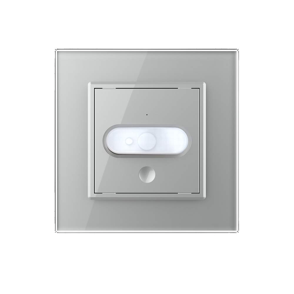 LIVOLO Sensor de movimiento con sensor táctil marco de cristal VL-C7-01RG-15 gris automático sensor temporizador