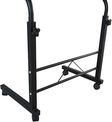 Miniatura 9 de Azadx Mesa auxiliar, soporte para laptop ajustable de 34.25 pulgadas, escritorio de pie para computadora, bandeja de carrito portátil con 4 ruedas