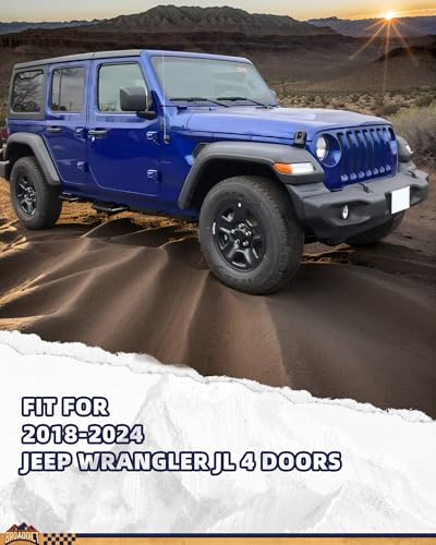 Broaddict Side Steps Fit for 2018-2025 Jeep Wrangler JL 4 Doors Running Boards