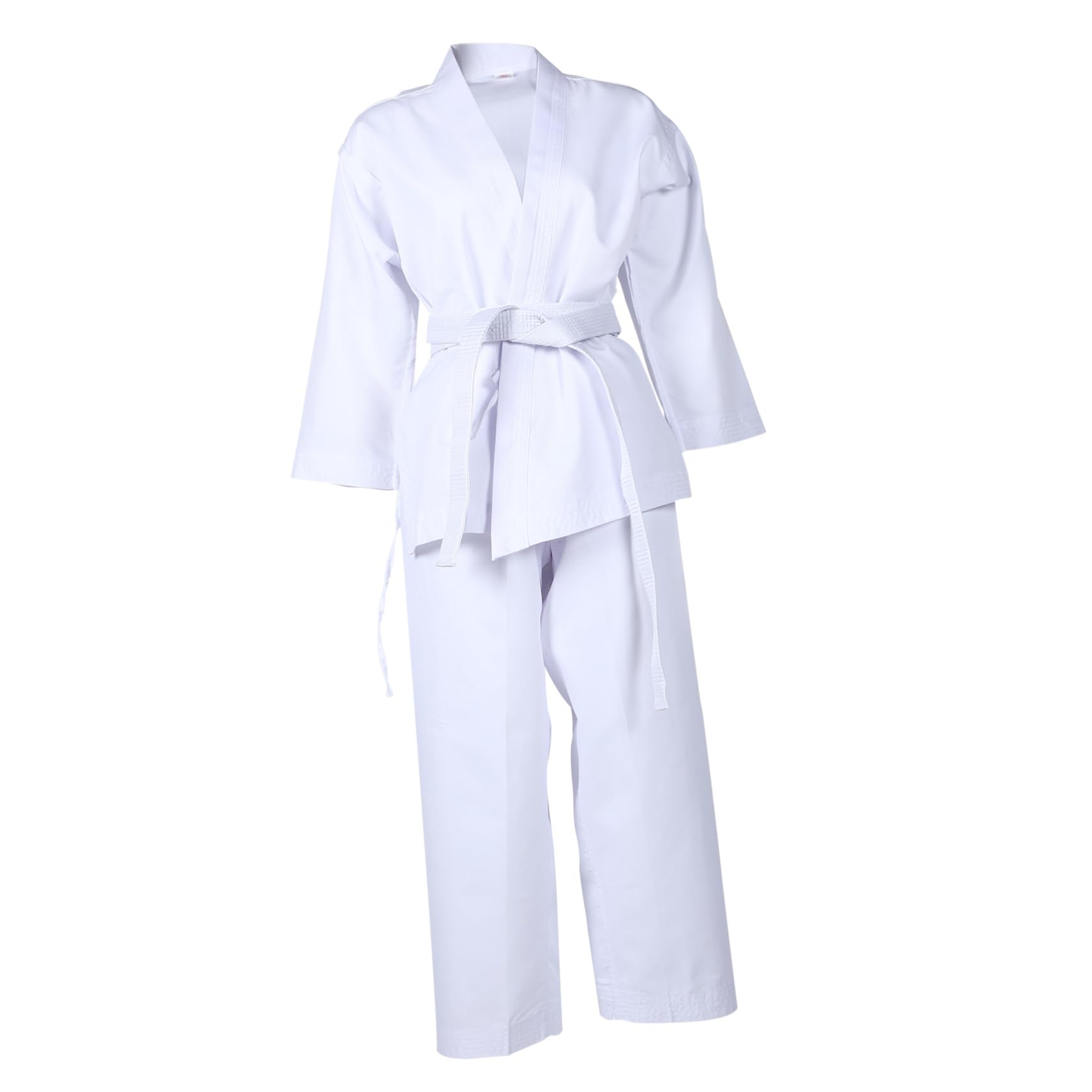 PACKOVE Uniforme di Karate Cinghie Ansimare Costume Sportivo Costume da Karatè Pastiglie Costume da Body Tuta da Sudore Cintura Guanti Costume da Fitness Cotone Poliestere Bianca