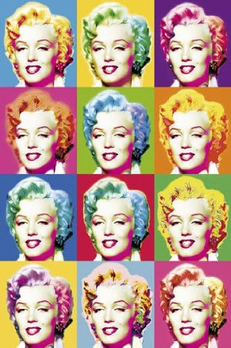 HUGE LAMINATED / ENCAPSULATED Marilyn Visions Of Marilyn Monroe Pop Art Warhol Style POSTER measures 36 x 24 inches (91.5 x 61cm