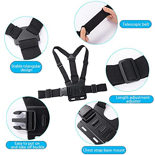 Mobile Phone Chest Mount Strap Holder ，Anti-Slide Strap Mount For Phone 360 Degree Rotary For Video Recording Camera Harness #TOP6