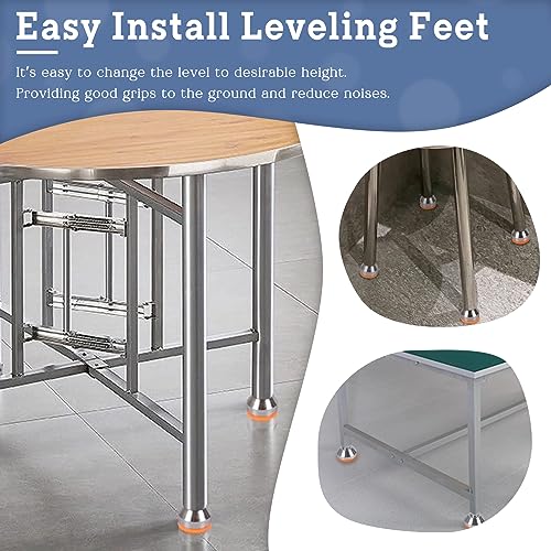 Tycoonest 4 PCS M8xThread 80xBase 40 Leveling Feet Adjustable Carbon Steel Machine Feet Heavy Duty Furniture Leveler for Furniture,Table - Image 4