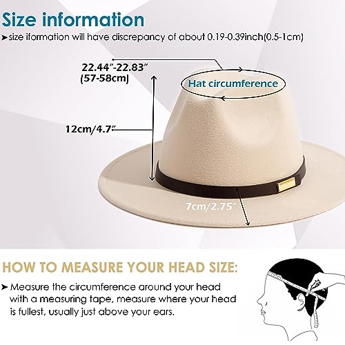 Image of Fedora Hats for Men Wide Brim Panama Hat with Classic Belt