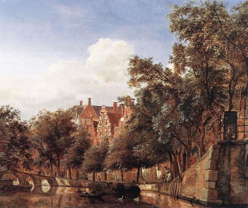 Cuadro de lienzo de Amsterdam impreso con nitidez artística Jan Van Der Heyden