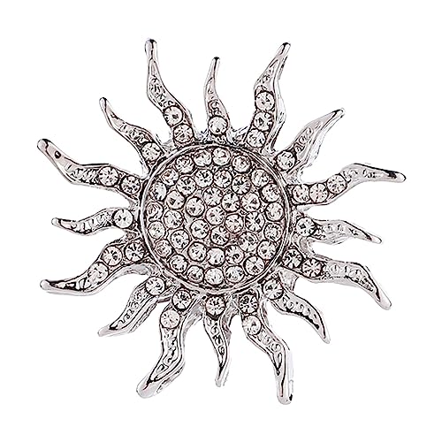Men Brooch Pin Breastpin Vintage Accessories Sun Rhinestone Suit Pin Fashion Jewelry for Bag Clothes Tuxedo Coat Valentine's Day
