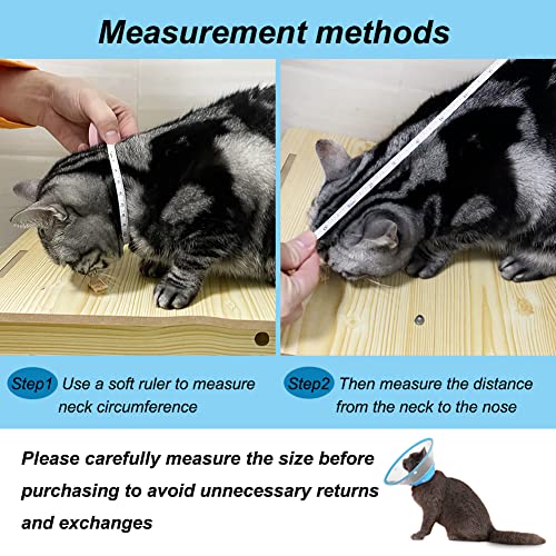 Vivifying Haustier Halskrause, Verstellbar von 12-14,5 cm Leichtgewicht Schutzkragen für Welpen, Kleine Hunde und Katzen (Blau-S)