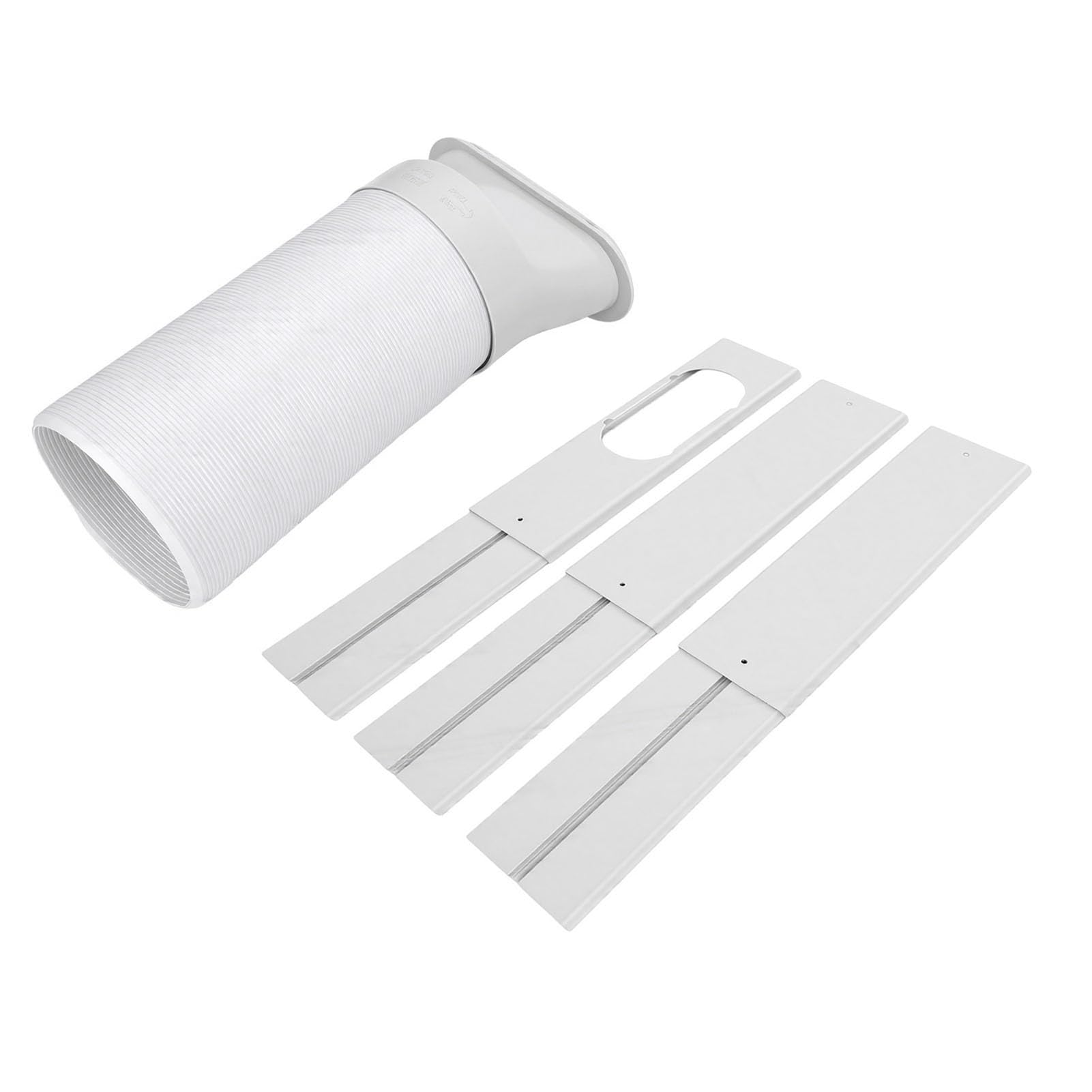 Garosa Kit di Ventilazione per Finestra Scorrevole per Condizionatore, | Piastra Sigillante Portatile Regolabile, Tubo da 59”, Filettatura Antioraria