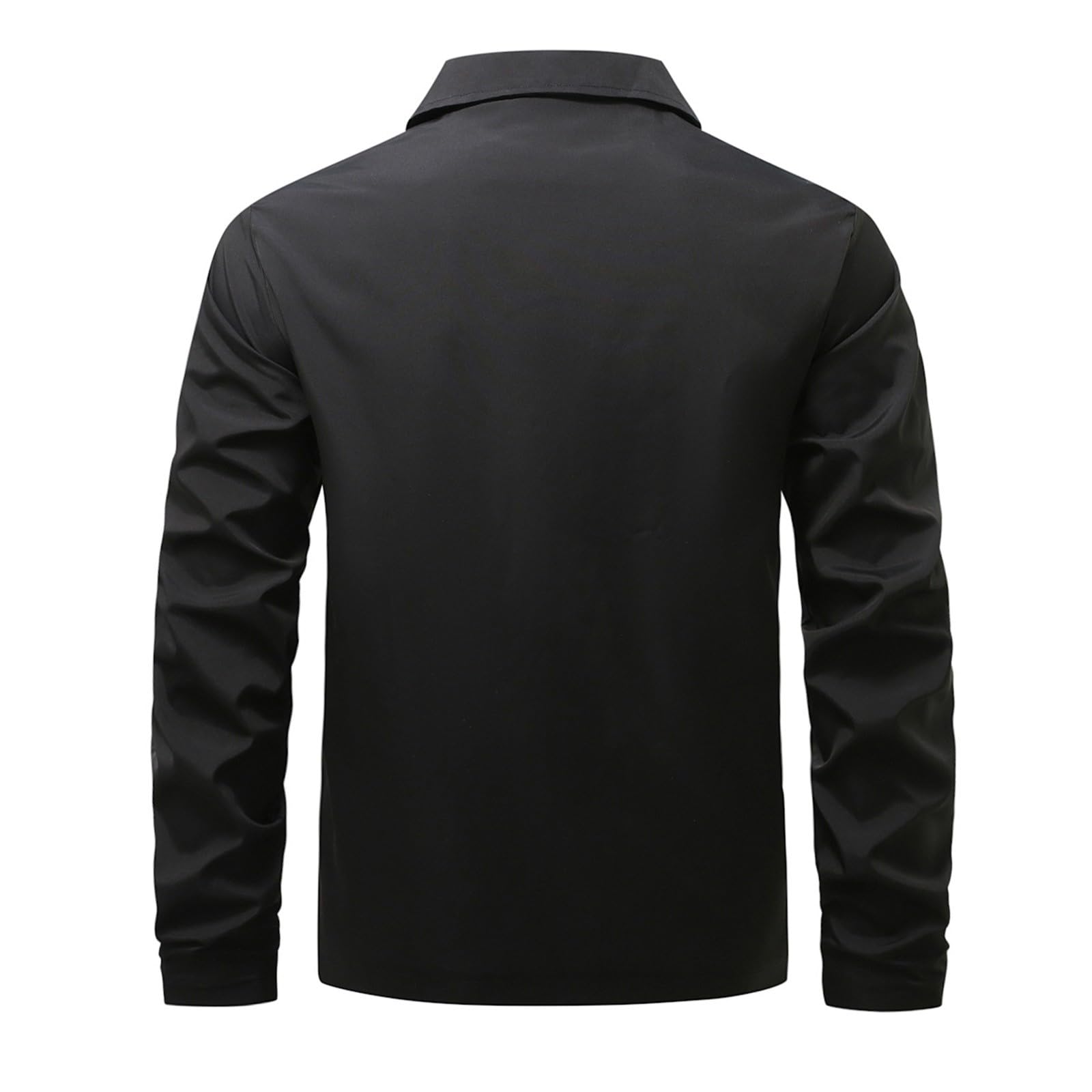 Generisch Leichte Übergangsjacke Herren, Bomberjacke Herren Slim Fit, Blouson Jacke Mit Reißverschluss Und Taschen Freizeitjacke Revers Arbeitsjacke Einfarbig Vintage Sweatjacke Für Alltag