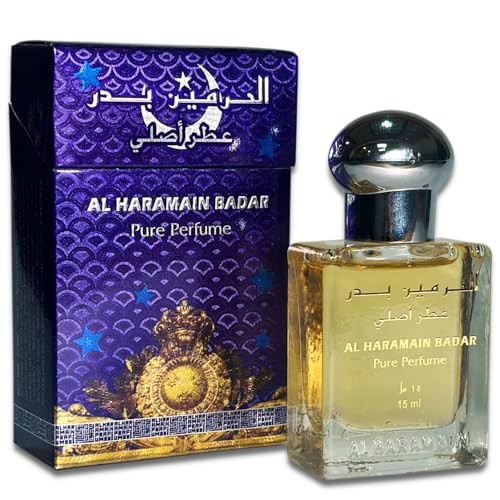 Image of Al Haramain Badar Attar 15 ml - Unisex Roll On Rose, Honey & Musk Long‑Lasting Oriental Fragrance