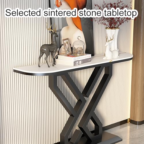 Moderna mesa de sofá con marco de metal para salón y recibidores estrechos 4