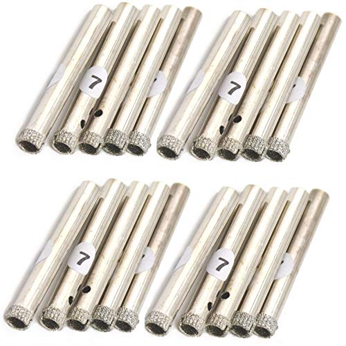 Broca para vidrio diamante 7 mm pack 20 piezas miniatura 1