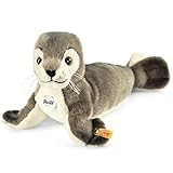 grau/weiß Steiff 063114 - Robby Seehund, Plüschtier, 30 cm, grau/weiß
