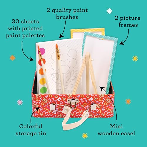 Image of Petit Collage: Mini Masterpieces My Painting Set - Include 30 Different Art Projects - Just Add Water - Includes 2 Frames to Display Your Work - Great Gift or Weekend Activity for Kids 6+