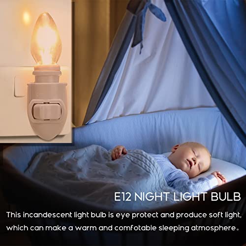 Ouukoo Night Light Bulbs - 15 Walt Himalayan Salt Lamp Bulbs Dimmable, 15 Packs Wax Warmer Bulbs C7 Light Bulbs For Plug-In Wax Warmer Diffuser Scented Candle, Wax Melt Warmer Light Bulbs #TOP5