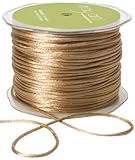 May Arts Ribbon, Antique Gold Satin String