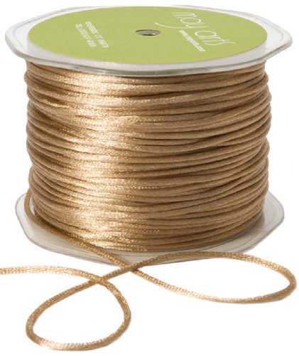 May Arts Ribbon, Antique Gold Satin String