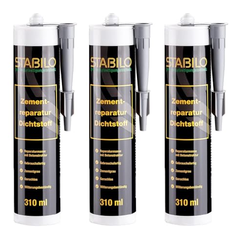 3x Zementreparatur Dichtstoff 310ml | Reparatur-Mörtel | Cement Repair | Fugenmörtel | 3 Stück