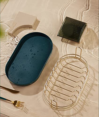 Qulable Dish Rack Drainer With Removable Tray Mini Sink Dish Strainers Drying Rack Drainers Tableware Organizer Waterproof For Kitchen Counter Top(Green) #TOP7