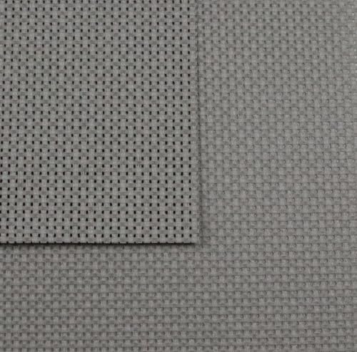 Image of KCS 19 inch x 28 inch(48cmx72cm) 11CT Counted Cotton Aida Cloth Cross Stitch Fabric (Medium Grey)