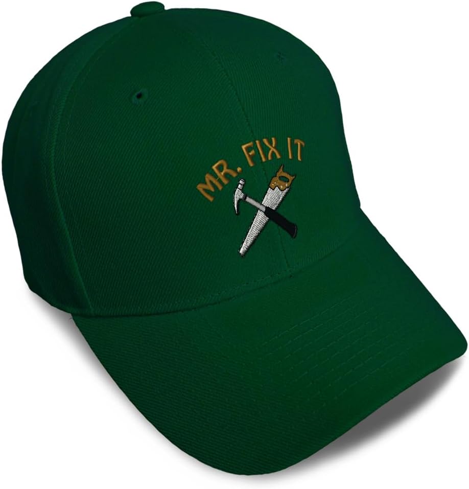 Custom Baseball Caps for Men & Women Embroidered Mr. Fix It Embroidery Ladies & Men Baseball Hats Acrylic