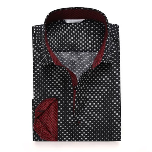 Alex Vando Mens Printed Dress Shirts Long Sleeve Regular Fit Button Down Shirt