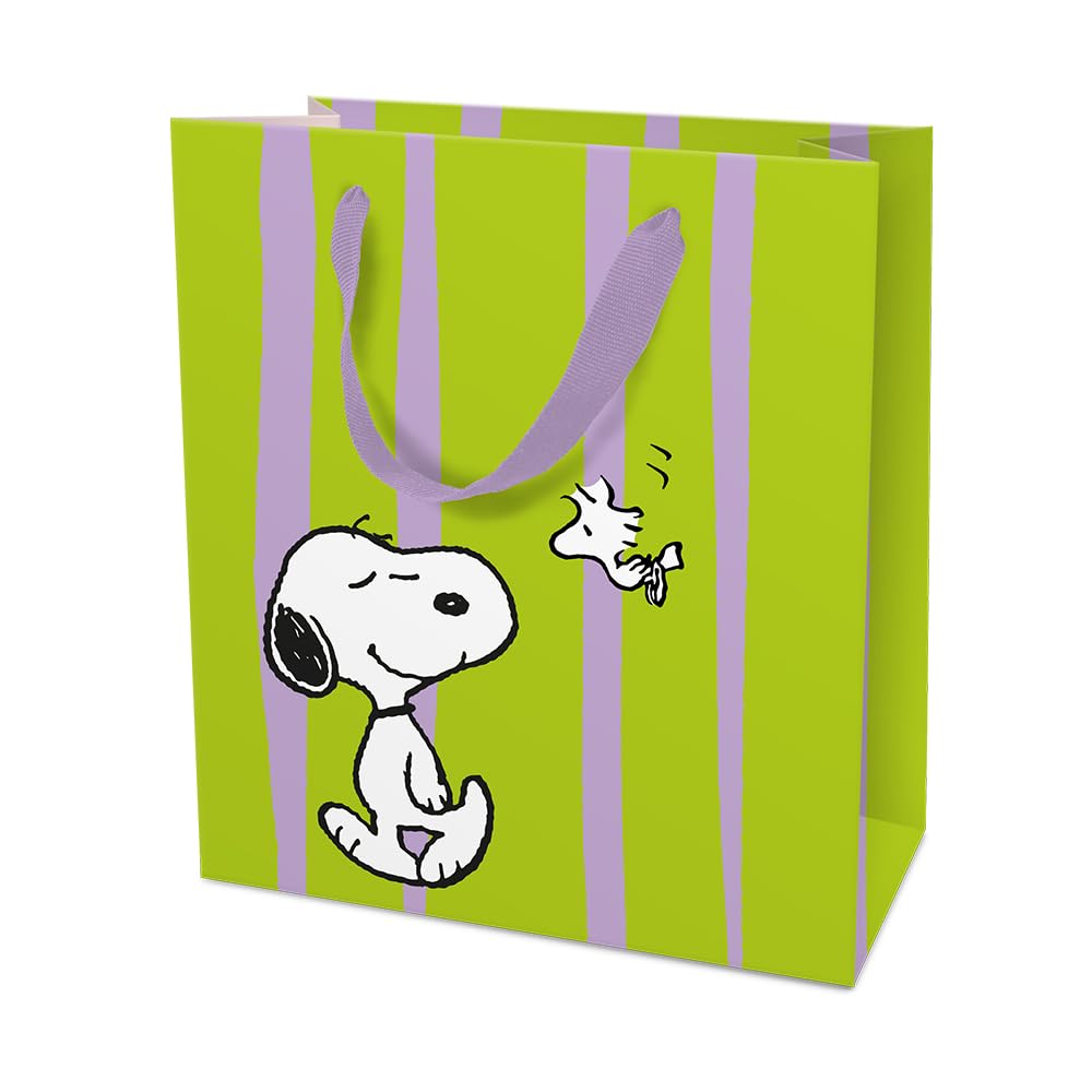 Braun & Company 8 SNOOPY Peanuts Geschenktaschen | 8 Geschenktragetaschen aus stabiler Pappe (18×21×8 cm) mit hochwertigen Tragehenkeln | Perfekt für Geburtstag & viele Anlässe | 8 Stück