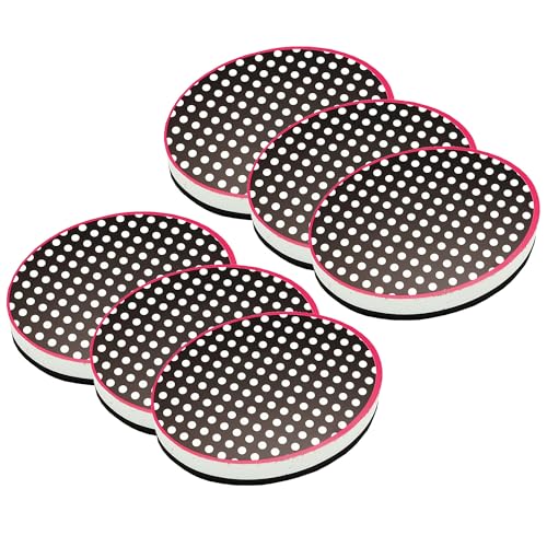 Borrador magnético para pizarra blanca con diseño de puntos negros y blancos pack de 6 unidades