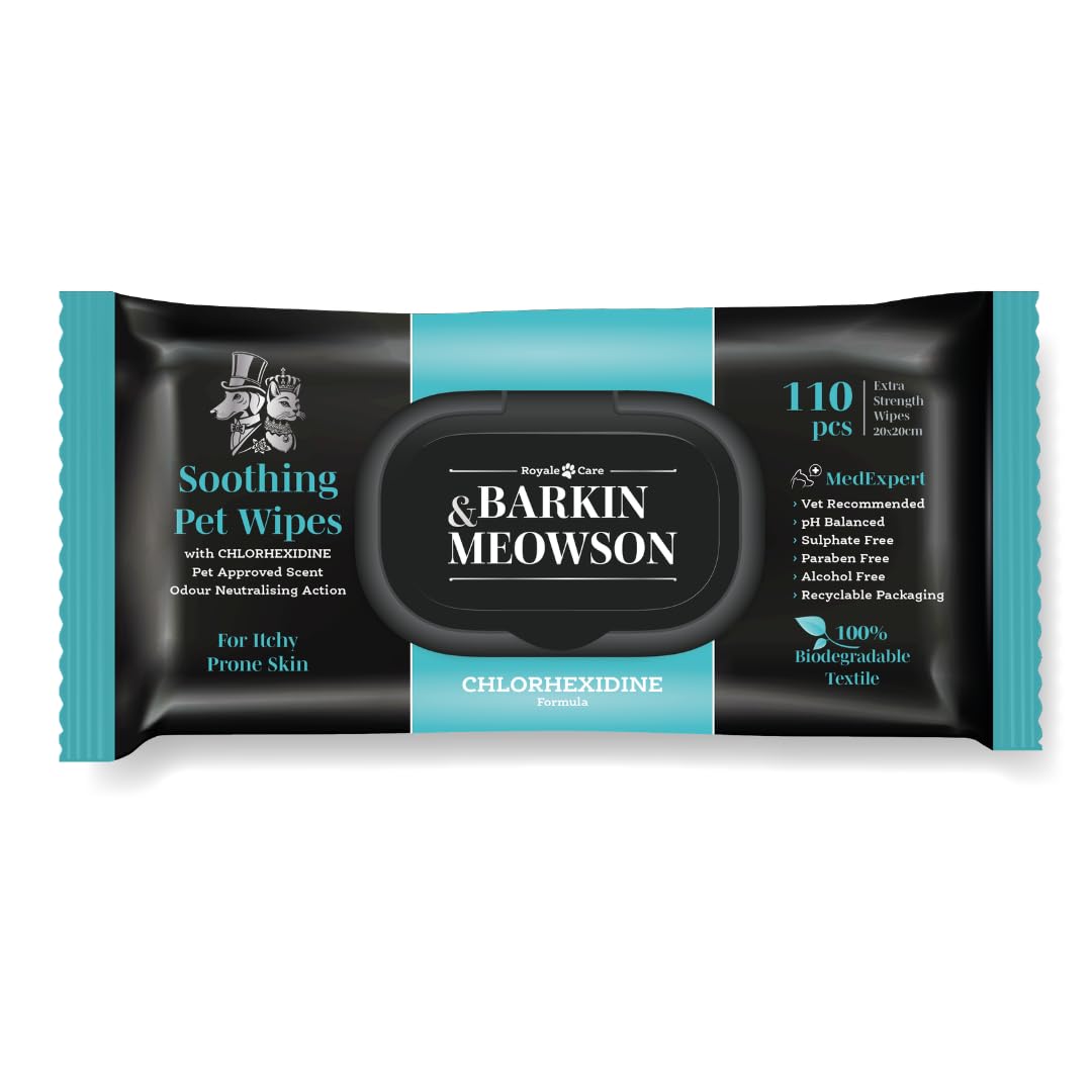 Barkin & Meowson MedExpert Chlorhexidine PetWipes for Itchy Prone Skin x110