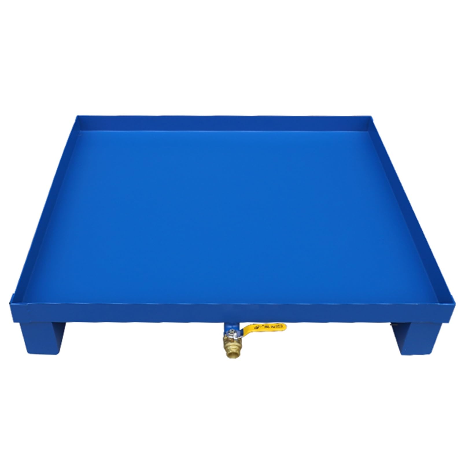SGKOMN Industrial Spill Containment Tray, Leakproof Design with Drain Outlet for Safe Storage of Oil Drums and Paint Buckets in Warehouses, Factories, Garages, A-25.59x25.59x5.9in/65x65x15CM