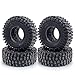4Pcs 1.0 Tires Mud Terrain Soft Rubber Tires 58mm for 1/18 Tra-xxa Trx4m 1/24 Axial SCX24 RC Crawler Car,B