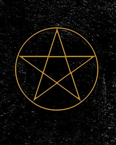 Grimoire: Pentagram Symbol Spell Book For Witches Mages Magick Practitioners And Beginners To Write Rituals And Ingredients - Black Yellow Design (8" x 10" Spell Casting Template) Paperback โ 18 Sept. 2018