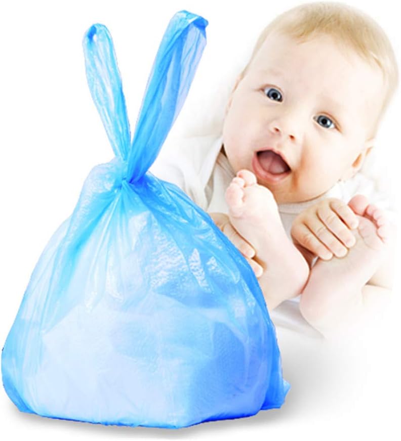 Baby Disposable Diaper Sacks Bags Dispenser Power Scented Nappy Disposal Bags Easy-Tie for Travel (Blue,90-Count) image 2 of 7 B09Y8WGG7B