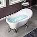 WOODBRIDGE B0021-C-Feet+C-Drain Bathtub, Chrome