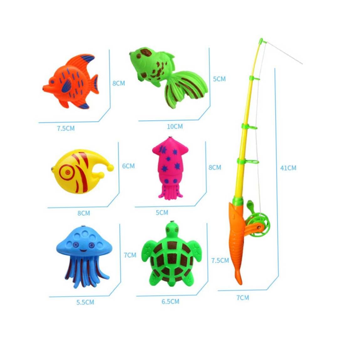 22Pcs Fishing Toys Magnetic Water Play Items Fishing Games Multi Fish Plaything for Kids Bath Fun Time — view 6