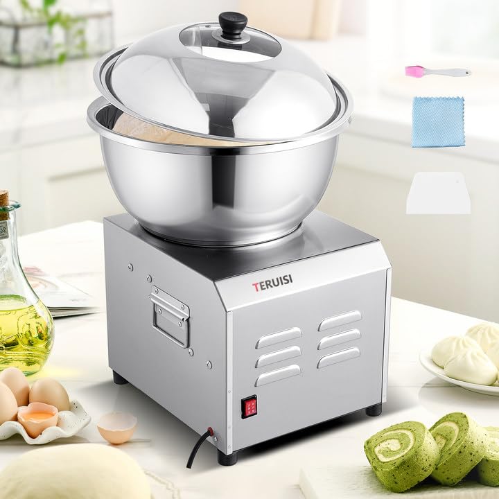 Comparison: Best Commercial Mixer For Bread Dough 6 TERUISI Commercial Dough Mixer, 1500W Electric Dough Maker with 15QT Stainless Steel Bowl, Heavy Duty Industrial Spiral Mixer Kneading Machine with Dual Rotation for 18LBS Flour Bread Pizza Dough 110V