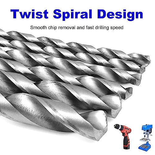Cobalt Drill Bit Set, 5Pcs Hss Metal Jobber Length Twist Drill Bit Long Drill Bits For Wood, Metal, Steel, Plastic, 2Mm, 3Mm, 3.5Mm, 4Mm, 5Mm #TOP4