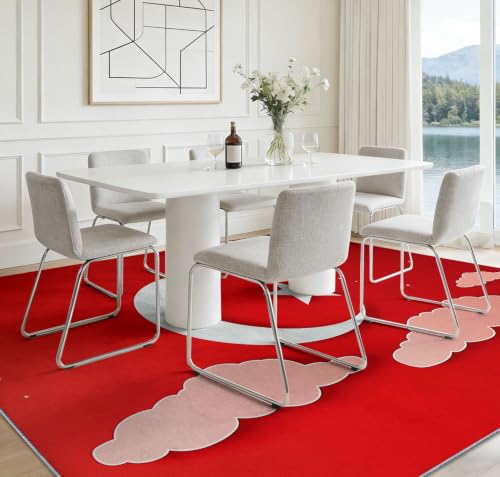 Alfombra infantil de nubes y estrellas perfecta para dormitorios lavable 4