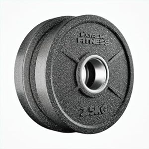 EXTREME FITNESS Rubber Olympic Weight Plate Sets 2″ Barbell – Grip Handles for Strength Training and Weightlifting – 1.25 to 25kg Pairs