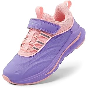 DREAM PAIRS Boys Girls Shoes Kids DuraPlay Tennis Running Athletic Protective Walking Sneakers for Little/Big Kid 13 Little Kid Purple/Pink