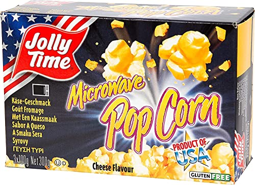 Jolly Time Mikrowellen Popcorn mit Käse-Geschmack, Mikrowellenpopcorn, Cheese Taste, 300 gramm