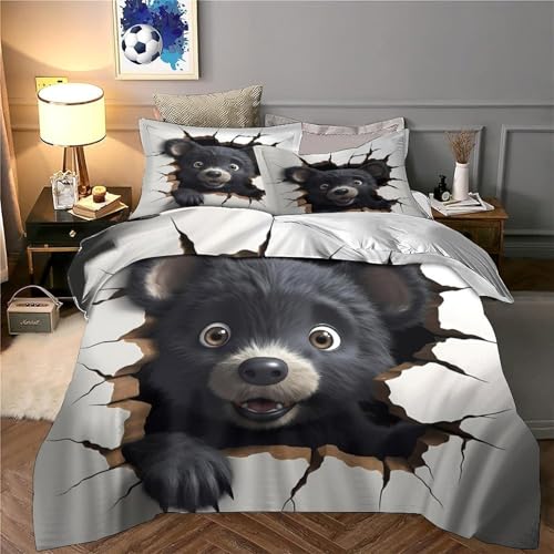 Parure de lit microfbre 3D créatures mignonnes king 220x240cm